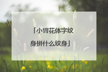 小臂花体字纹身拼什么纹身