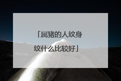 属猪的人纹身纹什么比较好