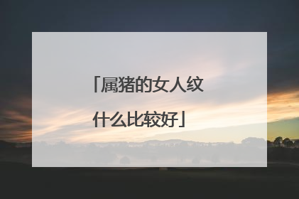 属猪的女人纹什么比较好
