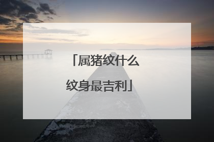 属猪纹什么纹身最吉利