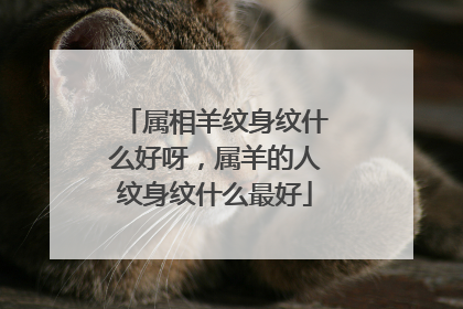 属相羊纹身纹什么好呀，属羊的人纹身纹什么最好