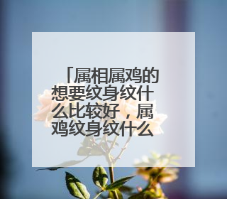 属相属鸡的想要纹身纹什么比较好，属鸡纹身纹什么好