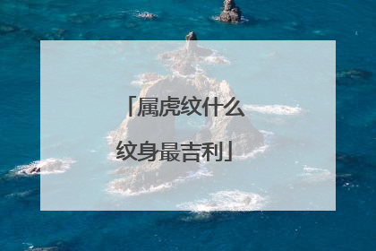 属虎纹什么纹身最吉利