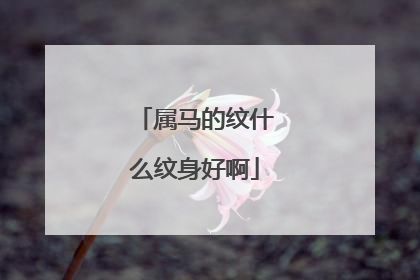 属马的纹什么纹身好啊