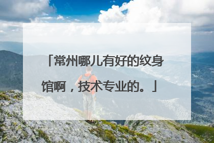 常州哪儿有好的纹身馆啊，技术专业的。