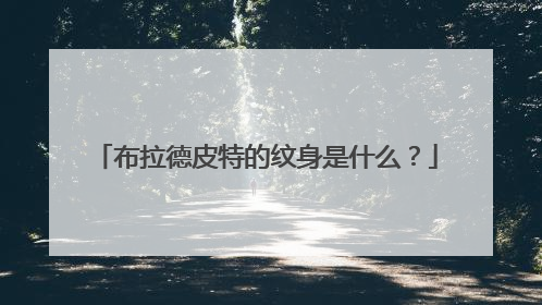 布拉德皮特的纹身是什么？