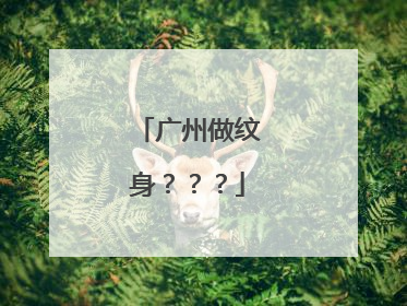 广州做纹身？？？