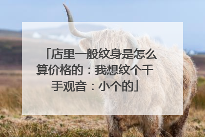 店里一般纹身是怎么算价格的：我想纹个千手观音：小个的