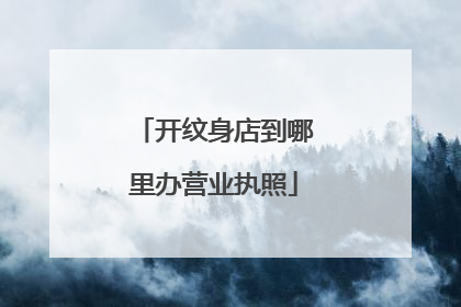 开纹身店到哪里办营业执照