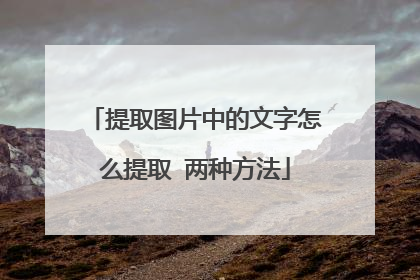 提取图片中的文字怎么提取 两种方法