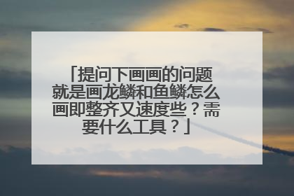提问下画画的问题 就是画龙鳞和鱼鳞怎么画即整齐又速度些？需要什么工具？