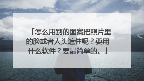怎么用别的图案把照片里的脸或者人头遮住呢？要用什么软件？要最简单的。