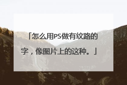 怎么用PS做有纹路的字，像图片上的这种。