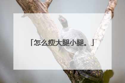 怎么瘦大腿小腿。