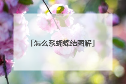 怎么系蝴蝶结图解