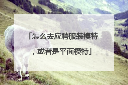 怎么去应聘服装模特，或者是平面模特