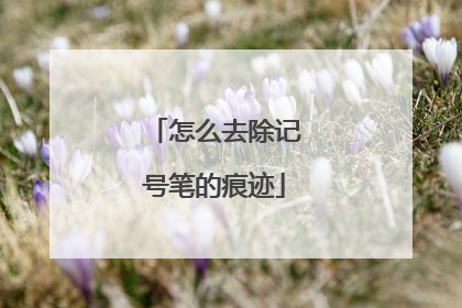 怎么去除记号笔的痕迹