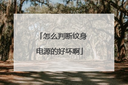 怎么判断纹身电源的好坏啊