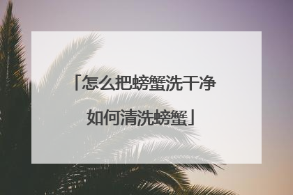 怎么把螃蟹洗干净 如何清洗螃蟹