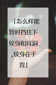 怎么样能暂时挡住下纹身和耳洞,纹身在手背