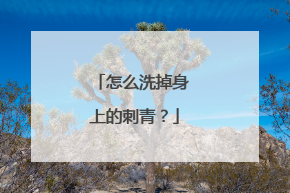 怎么洗掉身上的刺青?