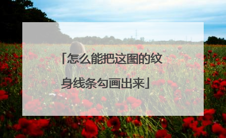 怎么能把这图的纹身线条勾画出来