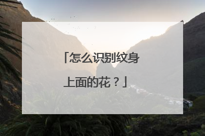 怎么识别纹身上面的花?