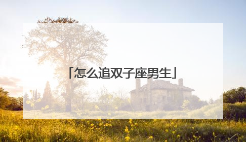 怎么追双子座男生