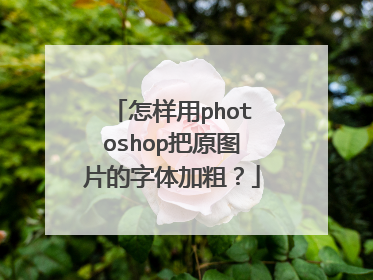 怎样用photoshop把原图片的字体加粗？