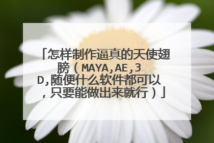 怎样制作逼真的天使翅膀（MAYA,AE,3D,随便什么软件都可以，只要能做出来就行）