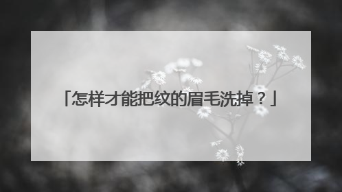怎样才能把纹的眉毛洗掉？