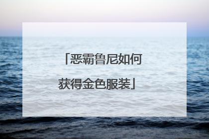 恶霸鲁尼如何获得金色服装