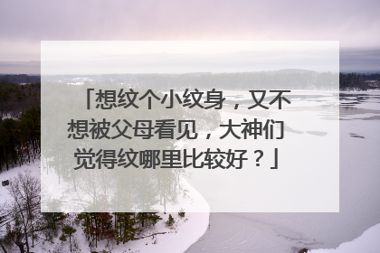 想纹个小纹身，又不想被父母看见，大神们觉得纹哪里比较好？