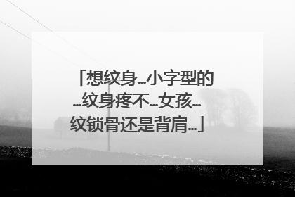 想纹身…小字型的…纹身疼不…女孩…纹锁骨还是背肩…