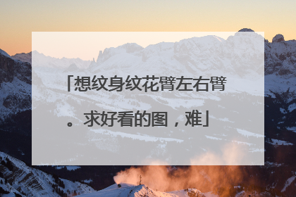 想纹身纹花臂左右臂。求好看的图，难