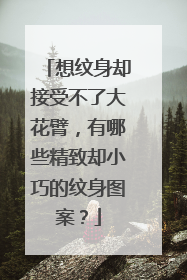 想纹身却接受不了大花臂，有哪些精致却小巧的纹身图案？