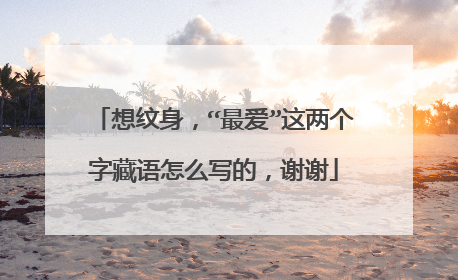想纹身，“最爱”这两个字藏语怎么写的，谢谢