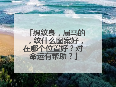 想纹身，属马的，纹什么图案好，在哪个位置好？对命运有帮助？