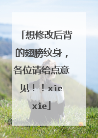 想修改后背的翅膀纹身，各位请给点意见！！xiexie