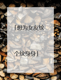 想为女友纹个纹身身