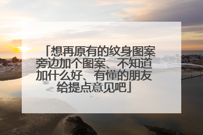 想再原有的纹身图案旁边加个图案、不知道加什么好、有懂的朋友给提点意见吧