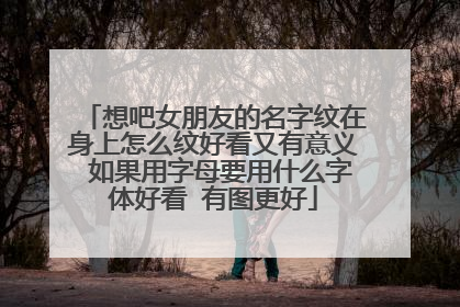 想吧女朋友的名字纹在身上怎么纹好看又有意义 如果用字母要用什么字体好看 有图更好