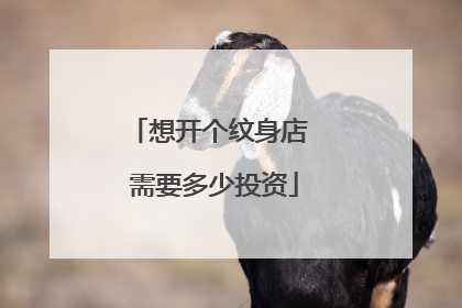 想开个纹身店 需要多少投资
