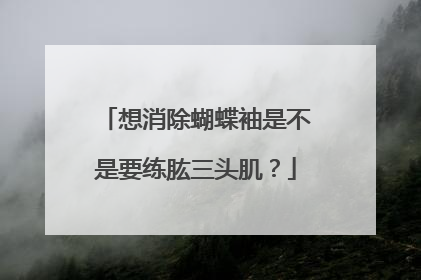 想消除蝴蝶袖是不是要练肱三头肌?