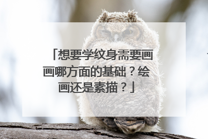 想要学纹身需要画画哪方面的基础?绘画还是素描?
