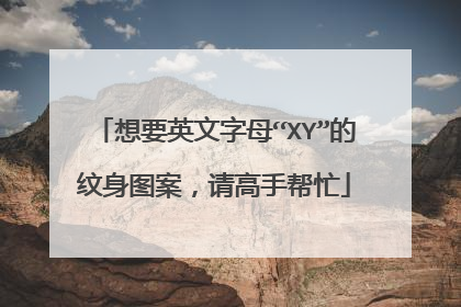 想要英文字母“XY”的纹身图案，请高手帮忙