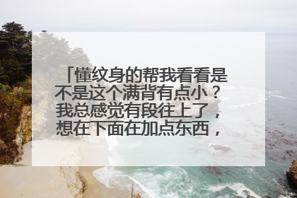 懂纹身的帮我看看是不是这个满背有点小？我总感觉有段往上了，想在下面在加点东西，该怎么办？