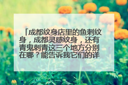 成都纹身店里的鱼刺纹身,成都灵感纹身,还有青鬼刺青这三个地方分别在哪?能告诉我它们的详细地址吗?谢