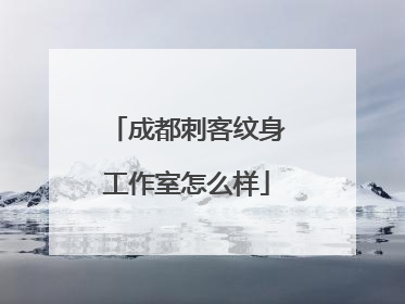 成都刺客纹身工作室怎么样
