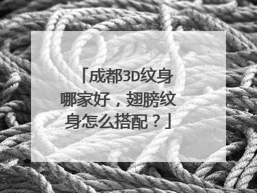 成都3D纹身哪家好，翅膀纹身怎么搭配？